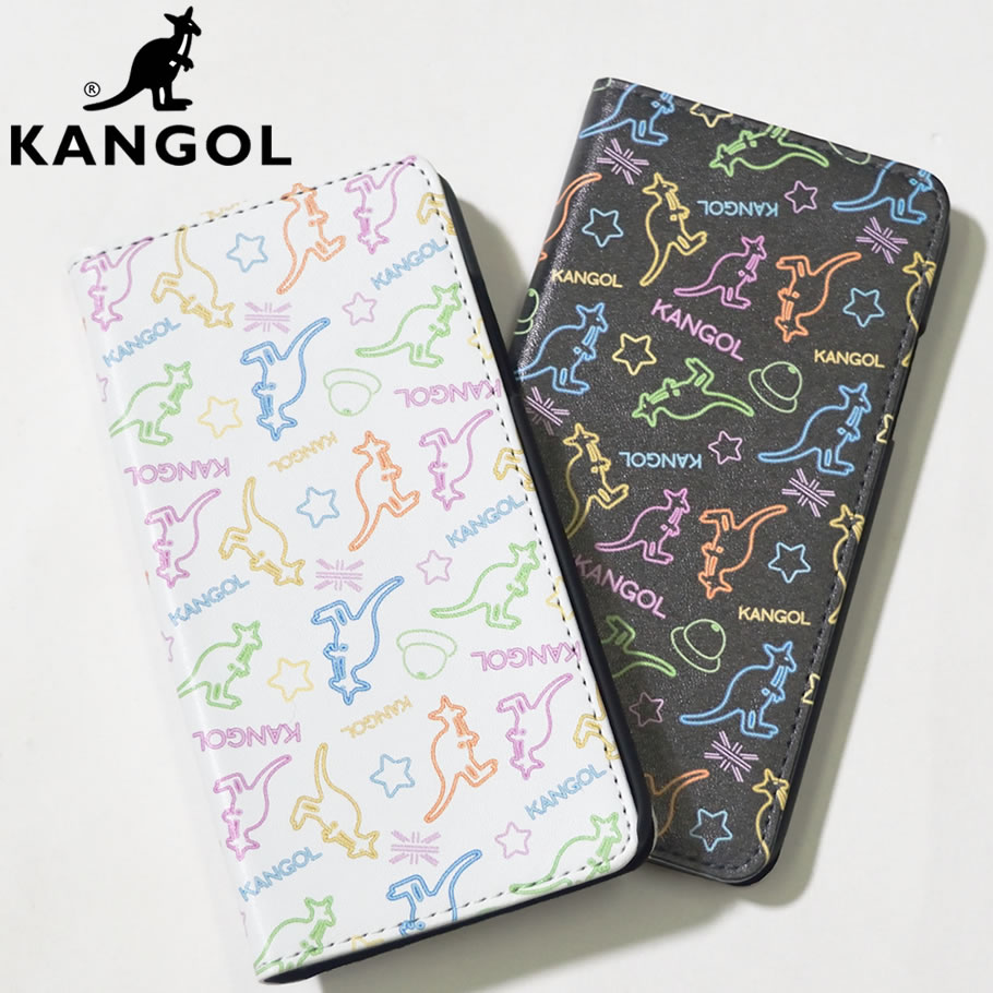 KANGOL カンゴール iphone ケース 手帳型 7 / 7plus / 8 / 8plus / X / ハードケース ロゴ LCA0022 白 黒 2018秋冬 新作