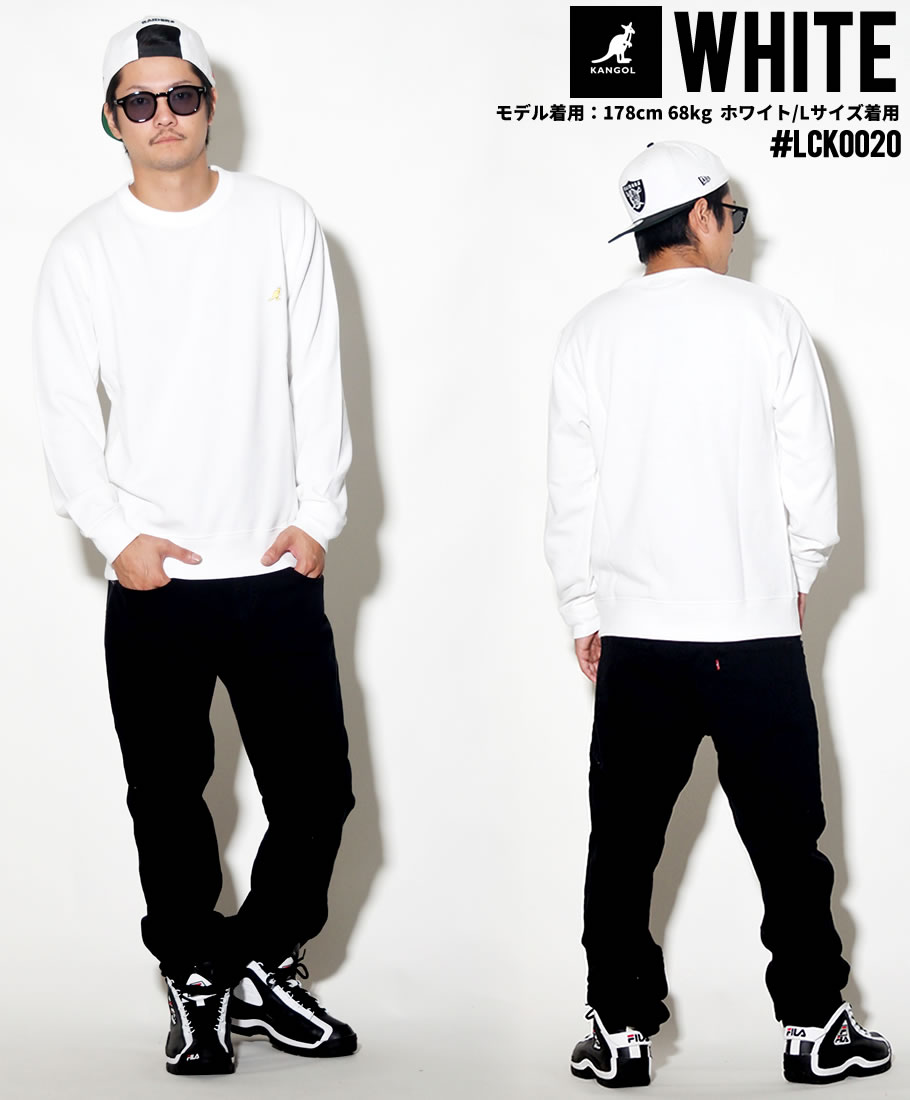 KANGOL カンゴール トレーナー メンズ ブランド 無地 ワンポイントロゴ刺繍 白 黒 灰 LLCK0020 2018秋冬 新作