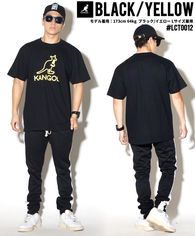 KANGOL カンゴール Tシャツ メンズ 半袖 ロゴT プリント LCT0012 黒