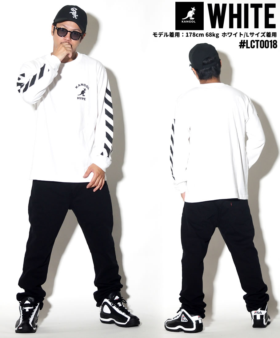 KANGOL カンゴール Tシャツ メンズ 長袖 ブランド ロンT ロゴT プリント 白 黒 LCT0018 2018秋冬 新作