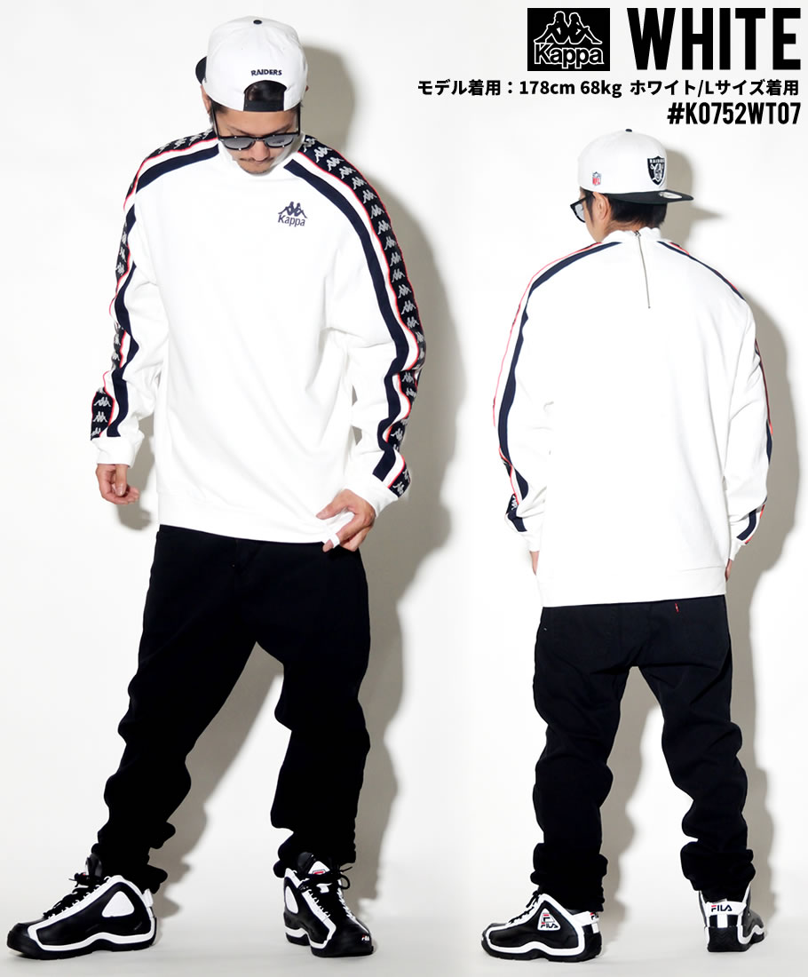 KAPPA カッパ ニットプルオーバー トップス Tシャツ トレーナー サイドライン K0752WT07 2018秋冬 新作