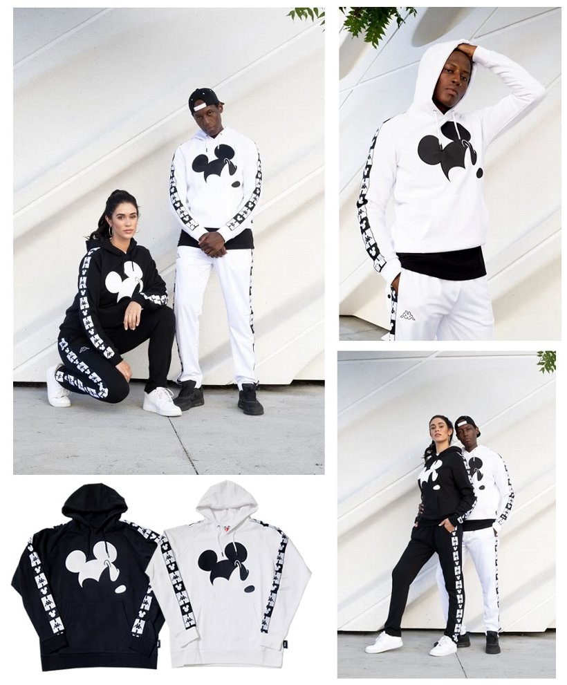 ミッキー90周年 コラボ KAPPA x Disney パーカー メンズ レディース 303HI00-911 303HI00-912