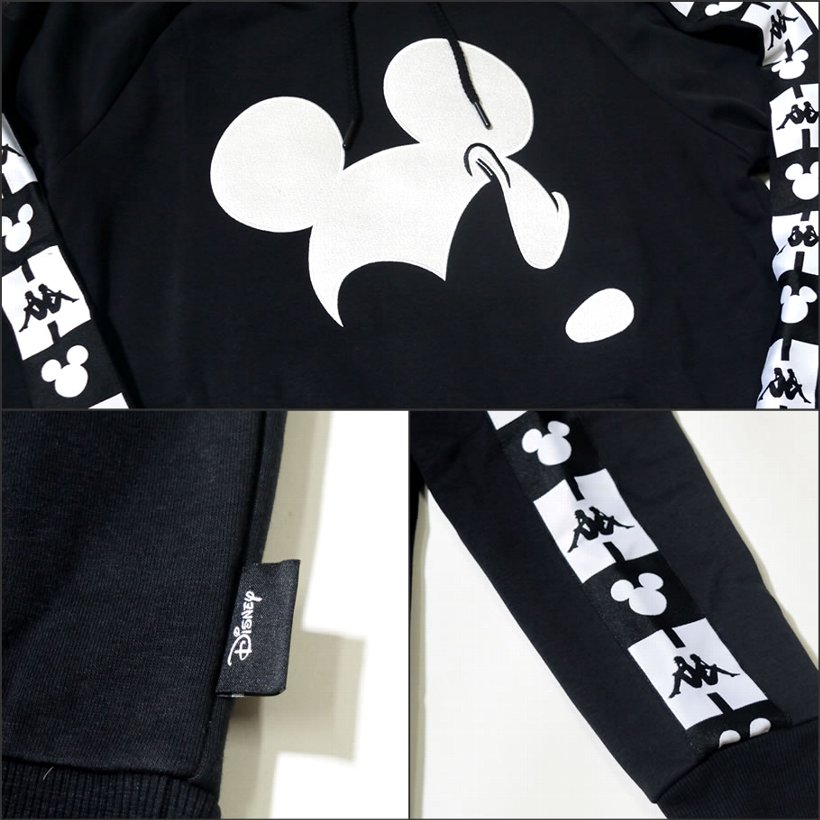 ミッキー90周年 コラボ KAPPA x Disney パーカー メンズ レディース 303HI00-911 303HI00-912