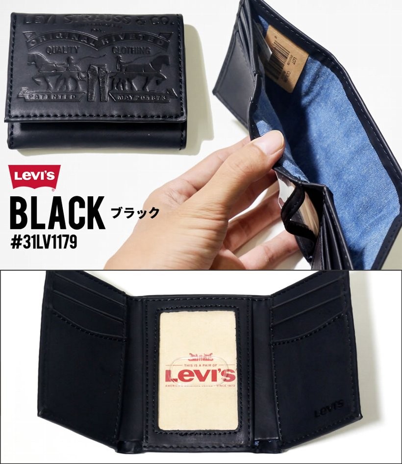 USモデル リーバイス 財布 メンズ レザー 三つ折り ブランド おしゃれ 日本未発売 LEVI'S