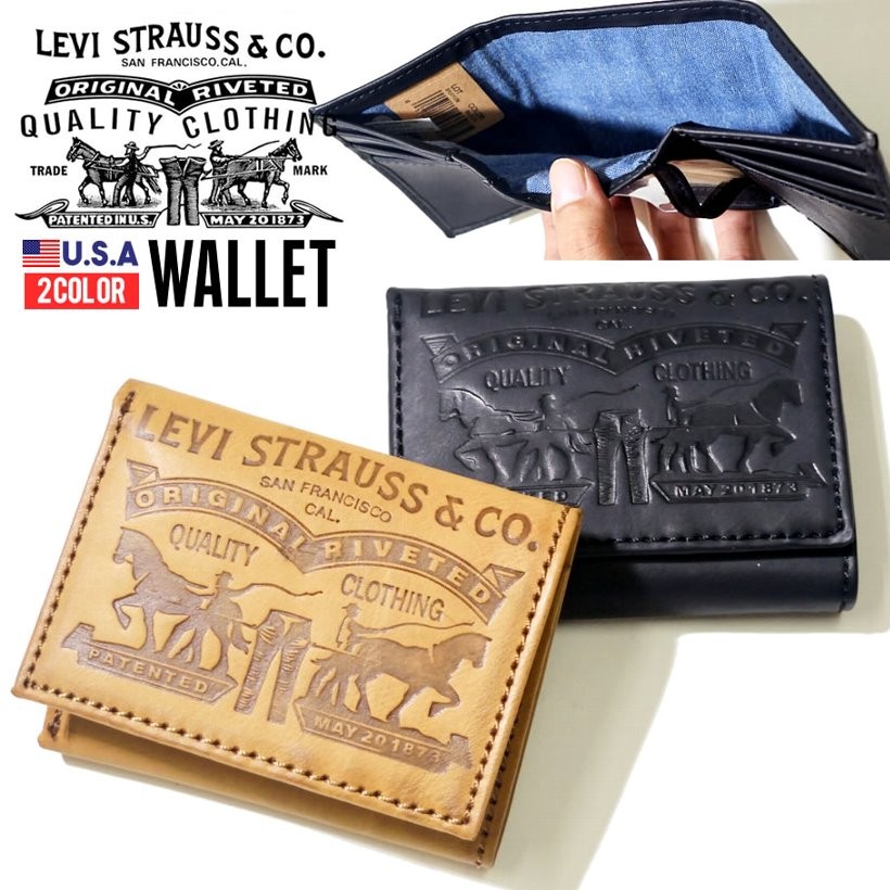 USモデル リーバイス 財布 メンズ レザー 三つ折り ブランド おしゃれ 日本未発売 LEVI'S