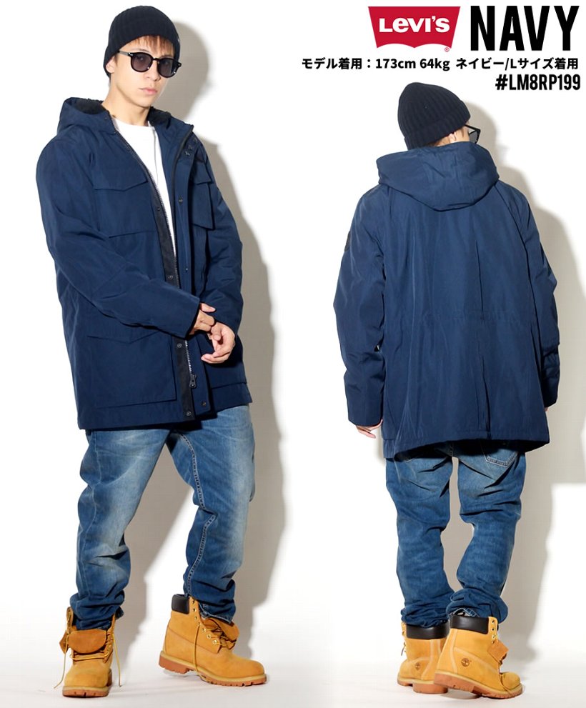 Levis シェルパジャケット メンズ モッズコート 裏ボア フリース LM8RP199 大きいサイズ 2018秋冬 新作