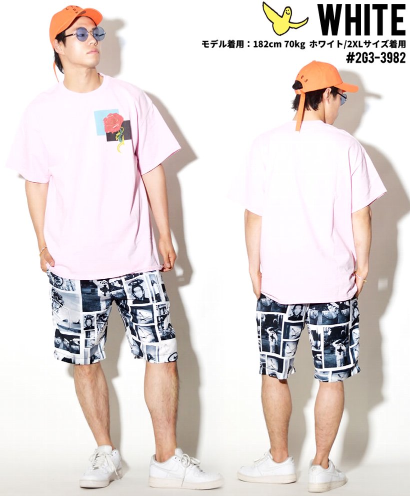 マークゴンザレス ハーフパンツ メンズ MARK GONZALES 2G8-3982 黒 白