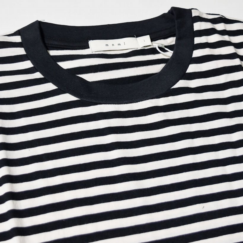 mnml Tシャツ メンズ 半袖 STRIPED DROP TEE ボーダー柄 18ML-SP326T 2018春夏 新作
