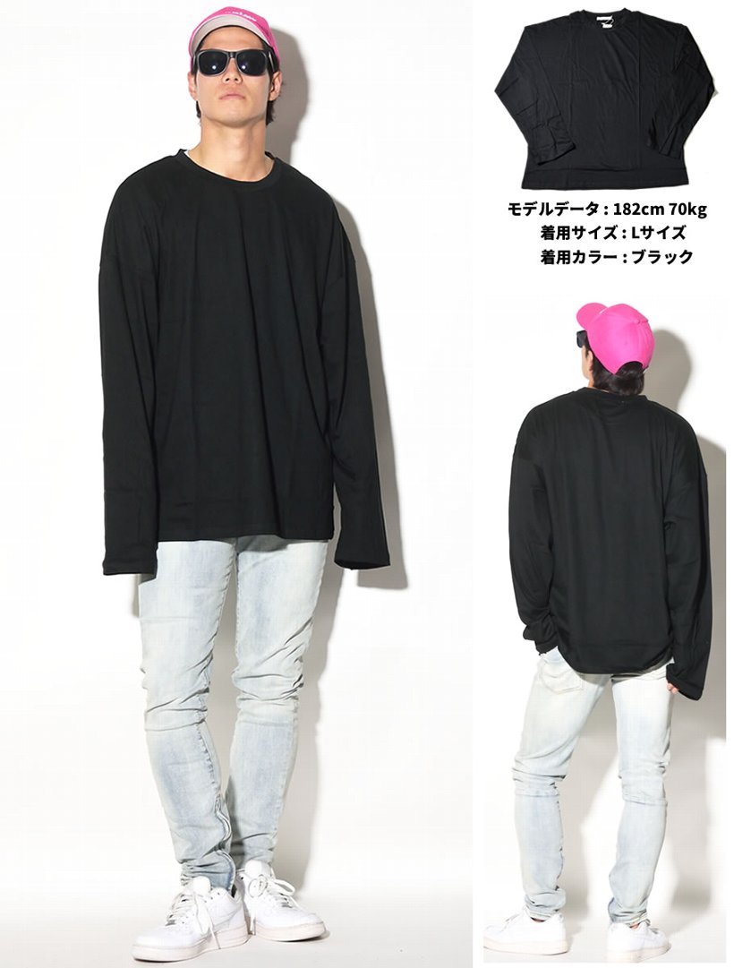 mnml ミニマル Tシャツ メンズ 長袖 DROP L/S TEE ロンT 無地 18ML-SP379L