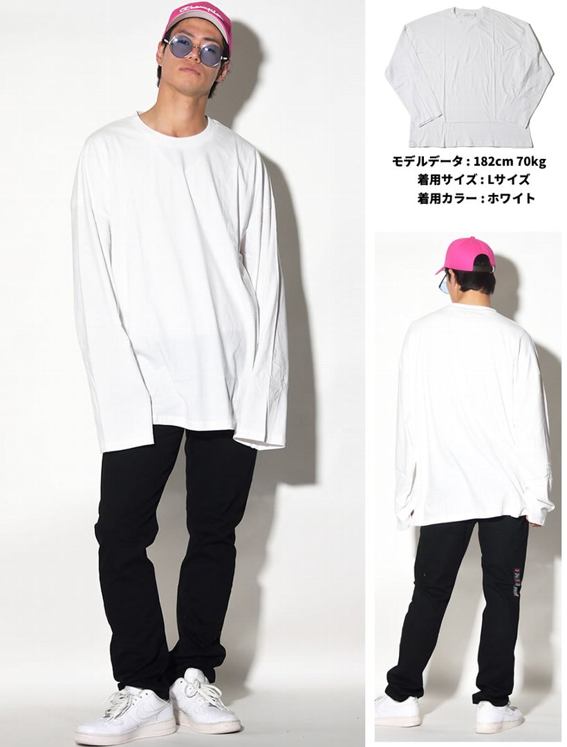 mnml ミニマル Tシャツ メンズ 長袖 DROP L/S TEE ロンT 無地 18ML-SP379L