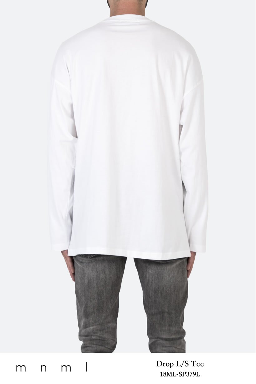 mnml ミニマル Tシャツ メンズ 長袖 DROP L/S TEE ロンT 無地 18ML-SP379L