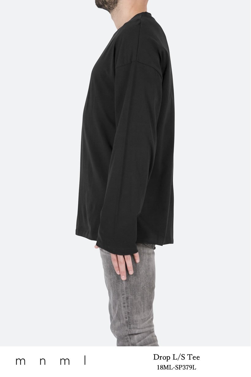 mnml ミニマル Tシャツ メンズ 長袖 DROP L/S TEE ロンT 無地 18ML-SP379L