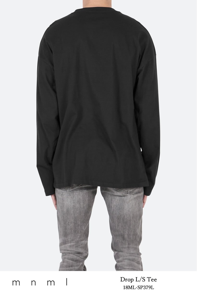 mnml ミニマル Tシャツ メンズ 長袖 DROP L/S TEE ロンT 無地 18ML-SP379L