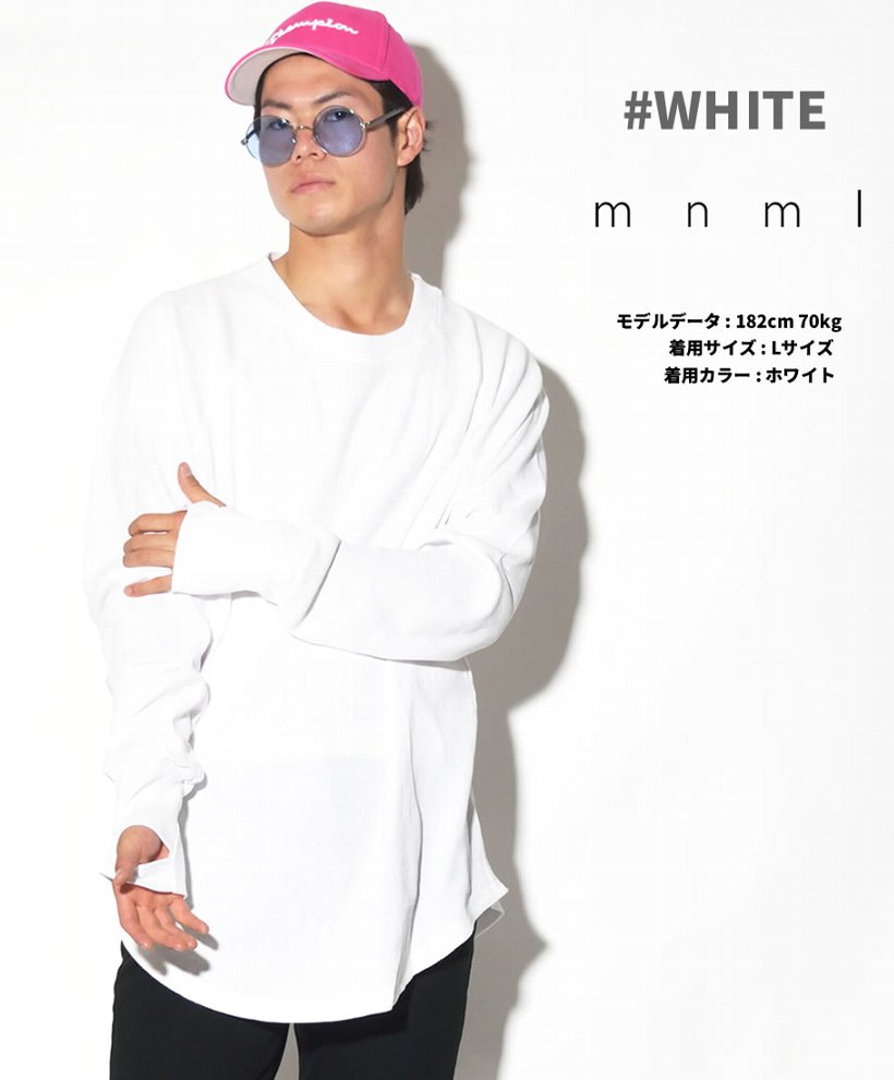 mnml ミニマル Tシャツ メンズ 長袖 THERMAL THUMBHOLE RAGLAN L/S TEE サーマルロンT 無地 18ML-SP416L