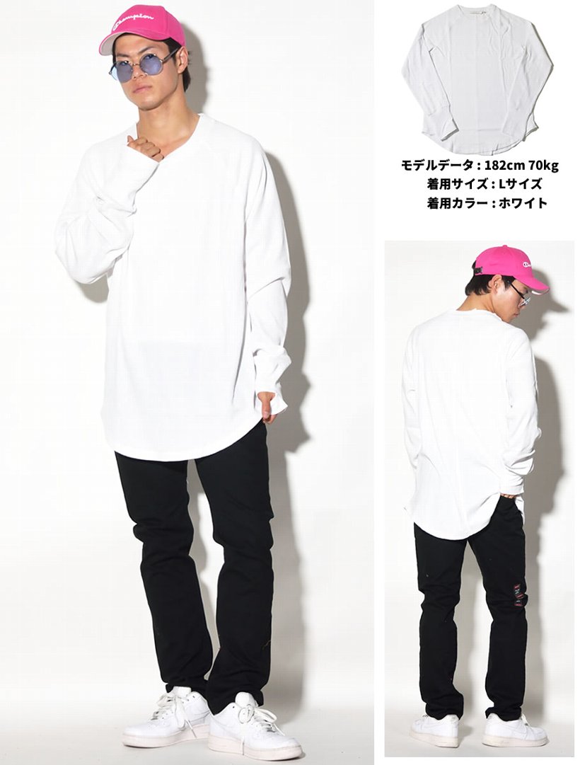 mnml ミニマル Tシャツ メンズ 長袖 THERMAL THUMBHOLE RAGLAN L/S TEE サーマルロンT 無地 18ML-SP416L