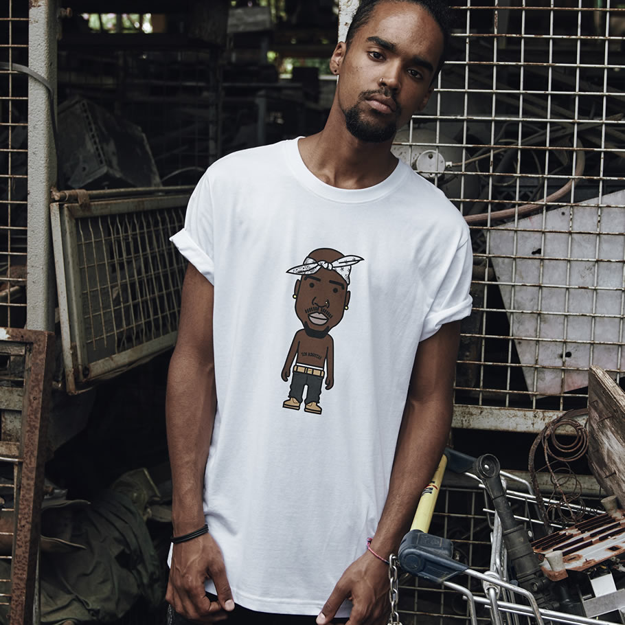 MISTER TEE ミスターティー 半袖Tシャツ メンズ 大きいサイズ 2PAC LA Sketch Tee MT545 B系 ヒップホップ アーティスト ファッション MTTT012