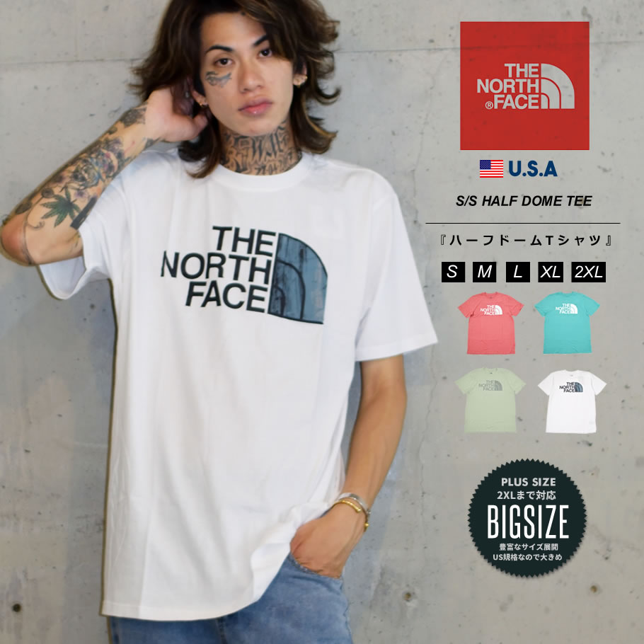 ノースフェイス Tシャツ メンズ 半袖 ロゴ プリント THE NORTH FACE 大きいサイズ USモデル