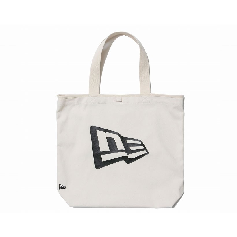 ニューエラ キャンバストート フラッグロゴ アイボリー × ブラック NEWERA