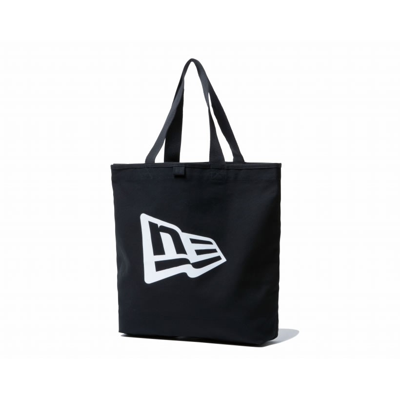 ニューエラ キャンバストート フラッグロゴ アイボリー × ブラック NEWERA