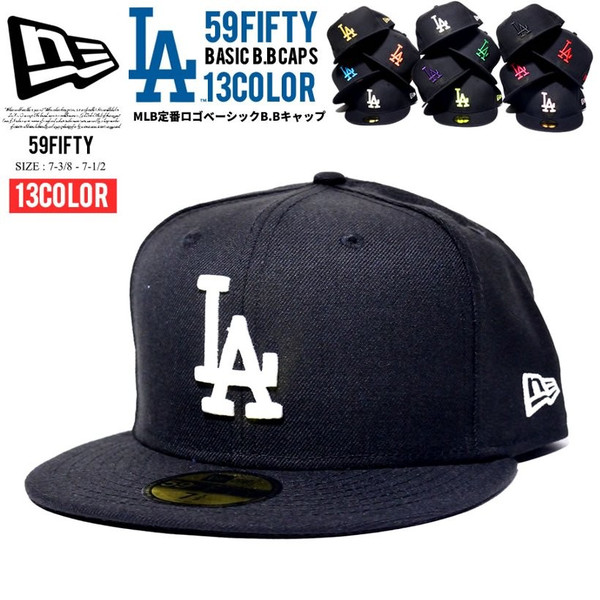 NEWERA ニューエラ 定番 ベースボールキャップ 59FIFTY MLB ロサンゼルス・ドジャース LA 帽子 メンズ レディース ファッション