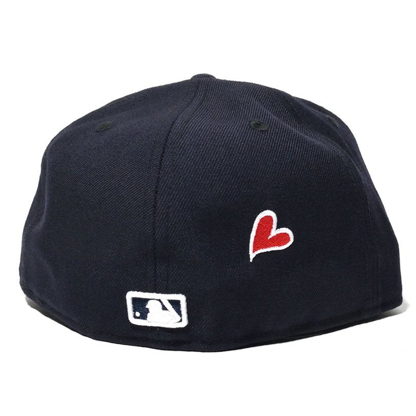NEWERA ニューエラ ベースボールキャップ 59FIFTY MLBハート ニューヨーク・ヤンキース ネイビー × ホワイト レッドハート 11409417