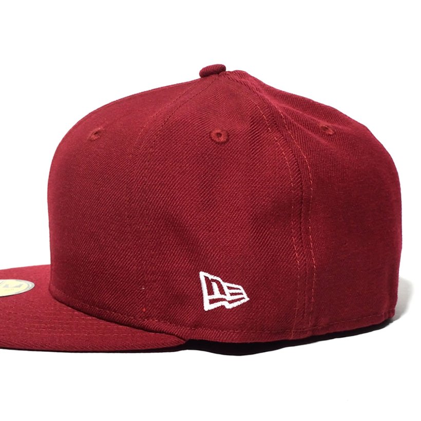 NEWERA ニューエラ ベースボールキャップ 無地 59FIFTY Basic カーディナル ホワイトフラッグ 11409456