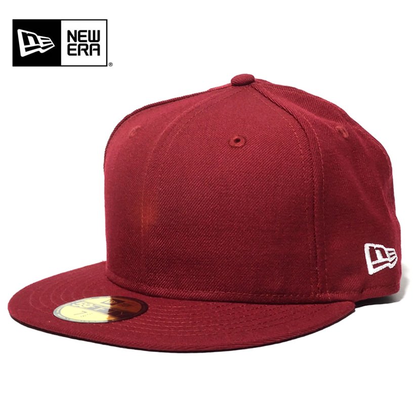 NEWERA ニューエラ ベースボールキャップ 無地 59FIFTY Basic カーディナル ホワイトフラッグ 11409456
