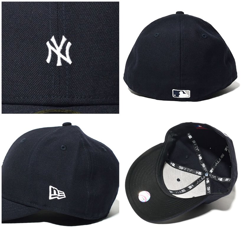 ニューエラ キャップ メンズ NEWERA LP 59FIFTY ウールツイル ニューヨーク・ヤンキース ミニロゴ ネイビー × ホワイト 11404214