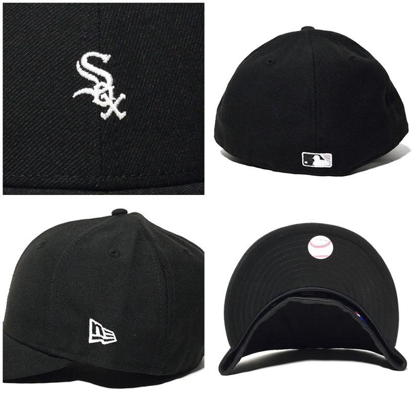 ニューエラ キャップ メンズ NEWERA LP 59FIFTY ウールツイル シカゴ・ホワイトソックス ミニロゴ ブラック × ホワイト 11404218