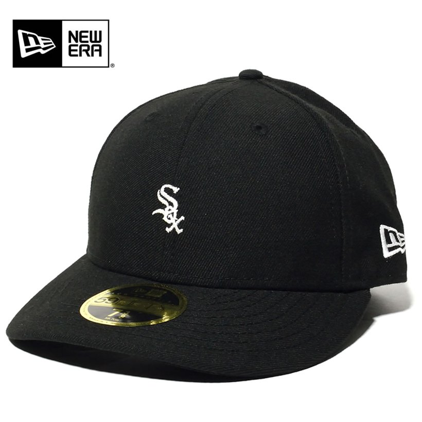 ニューエラ キャップ メンズ NEWERA LP 59FIFTY ウールツイル シカゴ・ホワイトソックス ミニロゴ ブラック × ホワイト 11404218