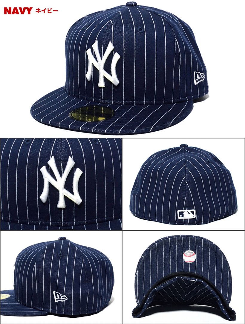 ニューエラ キャップ メンズ NEWERA 59FIFTY Knit Pinstripe ニューヨーク・ヤンキース