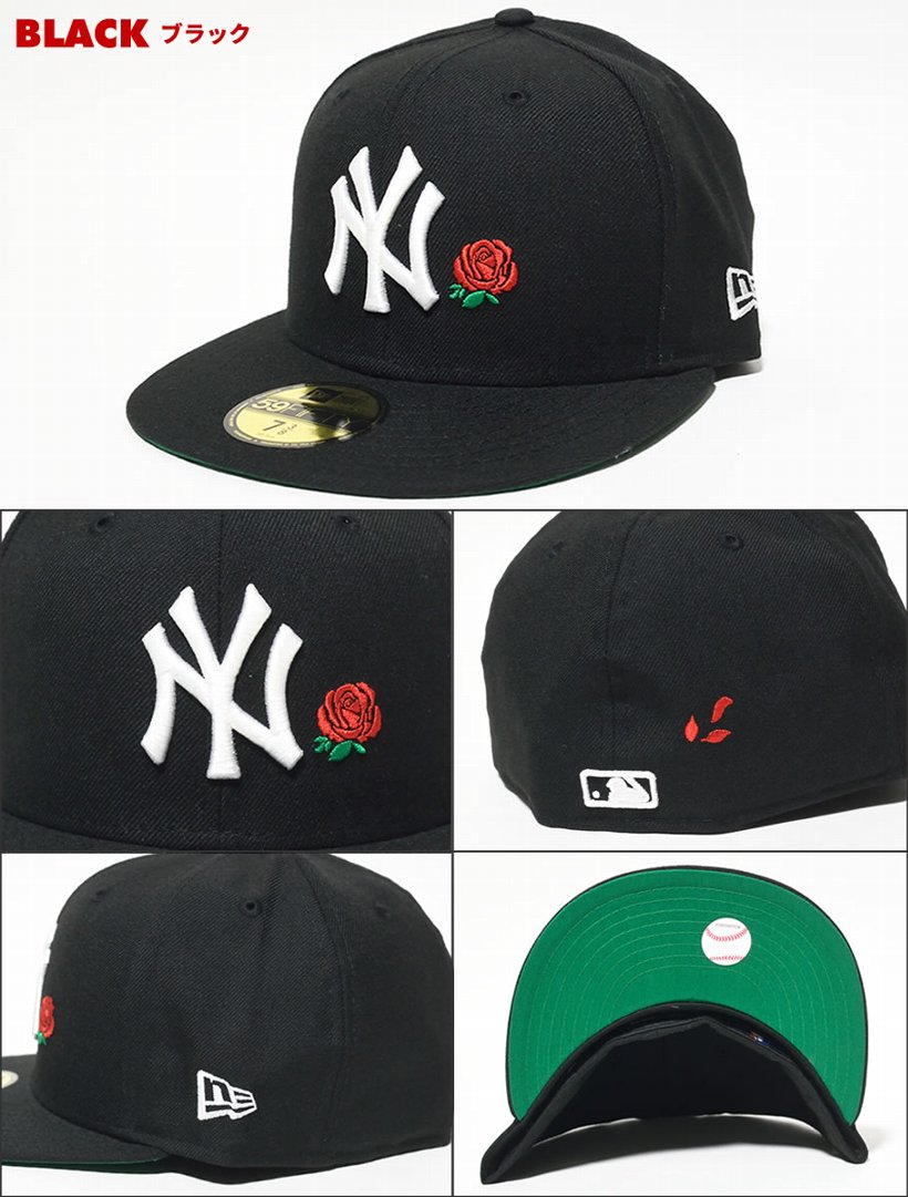 ニューエラ キャップ メンズ ベースボールキャップ 帽子 New Era 59FIFTY ニューヨーク・ヤンキース ウィズ ローズ 2017秋冬 新作