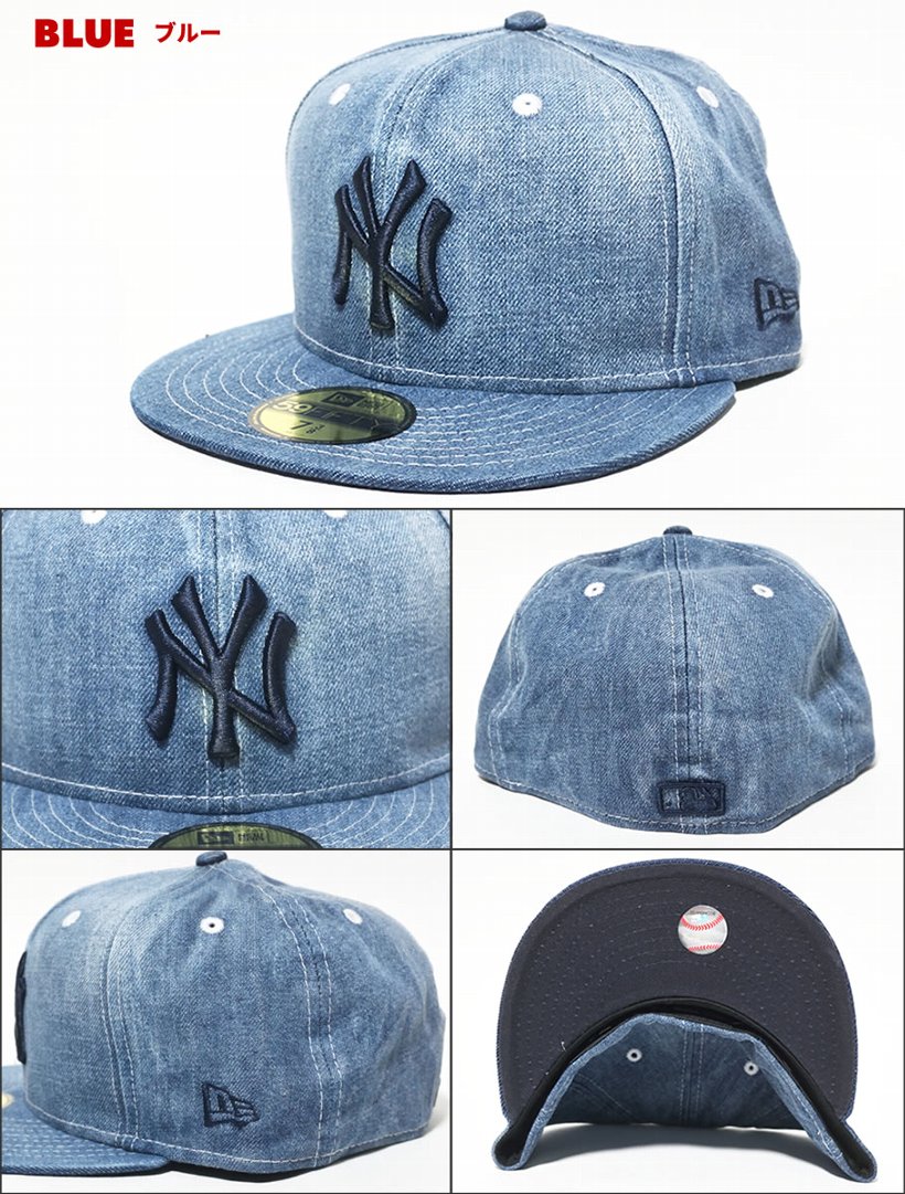 ニューエラ キャップ メンズ ベースボールキャップ 帽子 New Era 59FIFTY デニム ニューヨーク・ヤンキース デニム 2017秋冬 新作