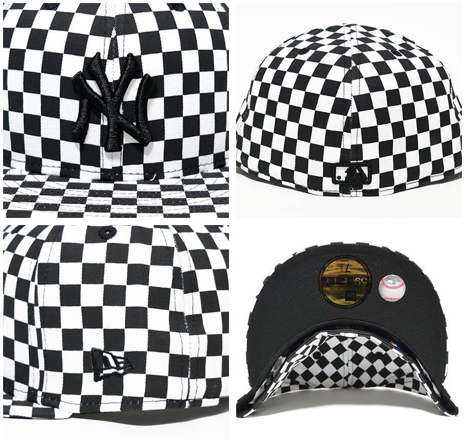 ニューエラ ベースボールキャップ メンズ NEWERA チェッカーフラッグ NYロゴ 11557573