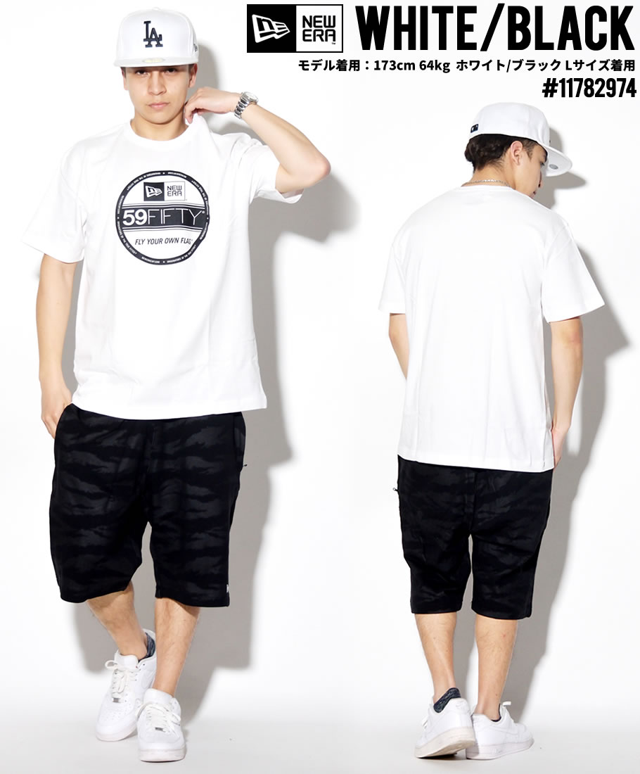 ニューエラ Tシャツ メンズ 半袖 NEWERA Cotton Tee Visor Sticker バイザーステッカーロゴプリント