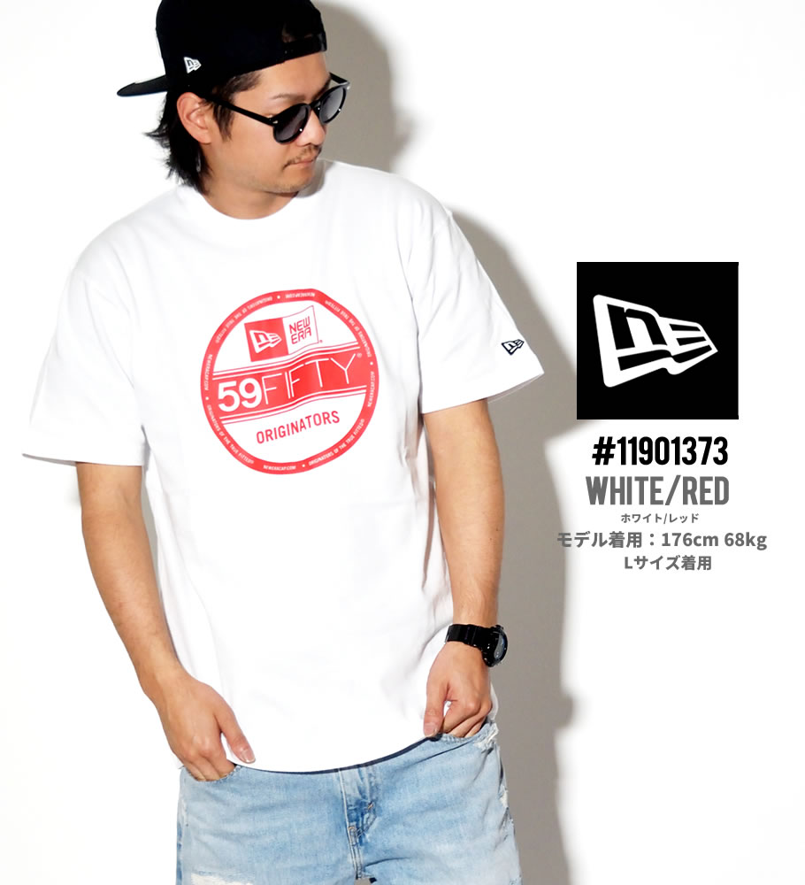 ニューエラ Tシャツ メンズ 半袖 NEWERA Cotton Tee Visor Sticker バイザーステッカーロゴプリント