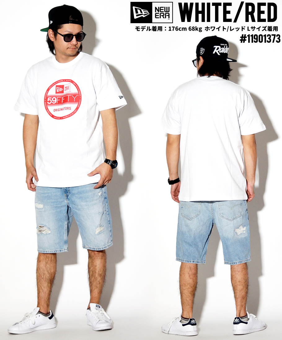 ニューエラ Tシャツ メンズ 半袖 NEWERA Cotton Tee Visor Sticker バイザーステッカーロゴプリント