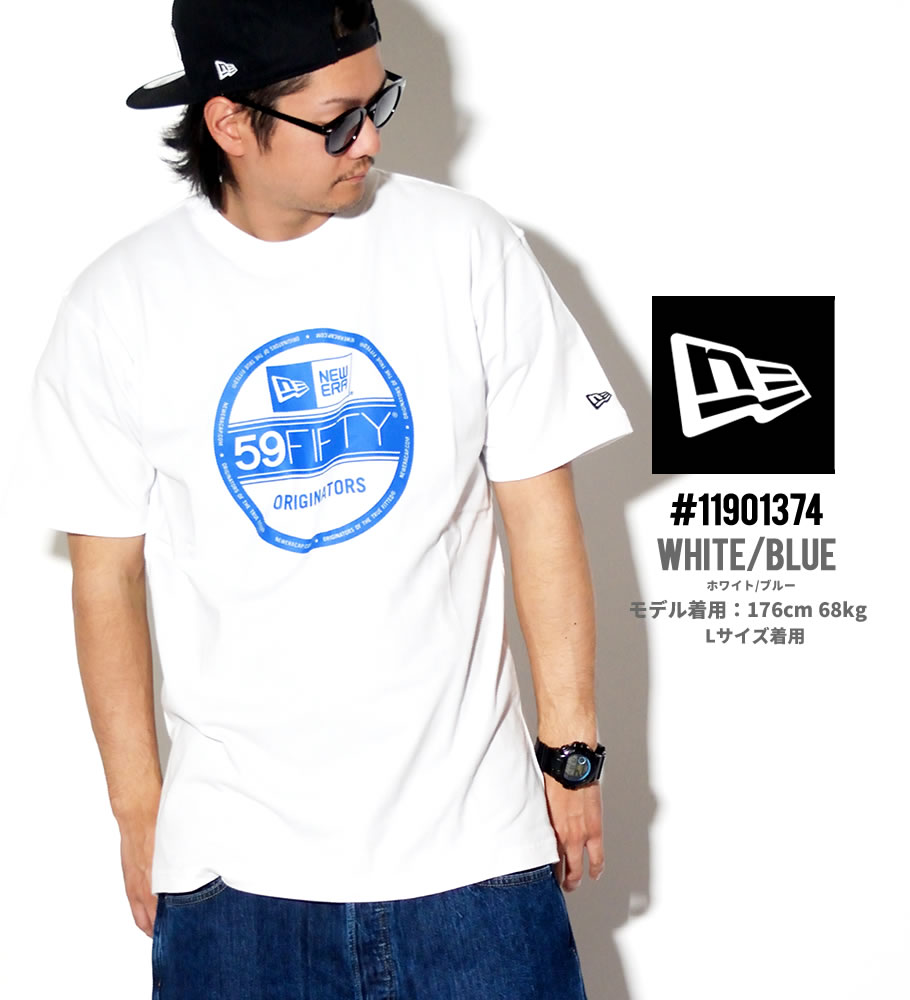 ニューエラ Tシャツ メンズ 半袖 NEWERA Cotton Tee Visor Sticker バイザーステッカーロゴプリント
