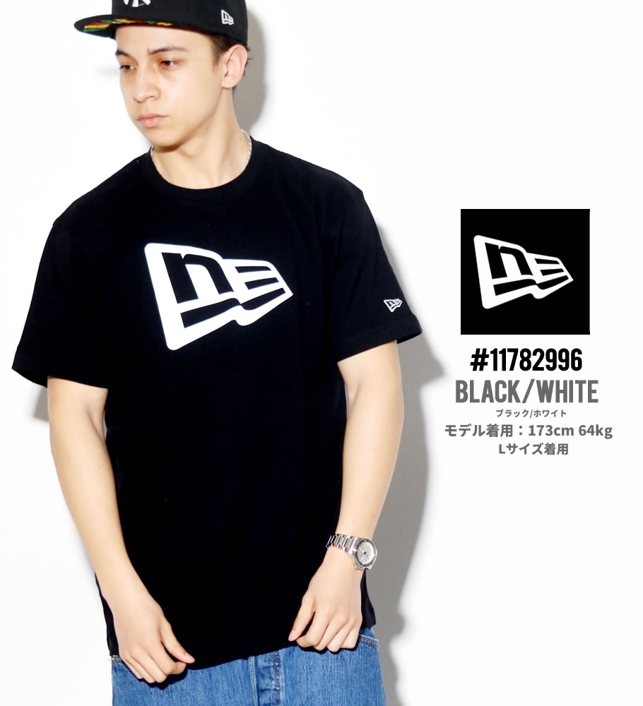 ニューエラ Tシャツ メンズ 半袖 NEWERA Cotton Tee Flag Logo フラッグロゴ