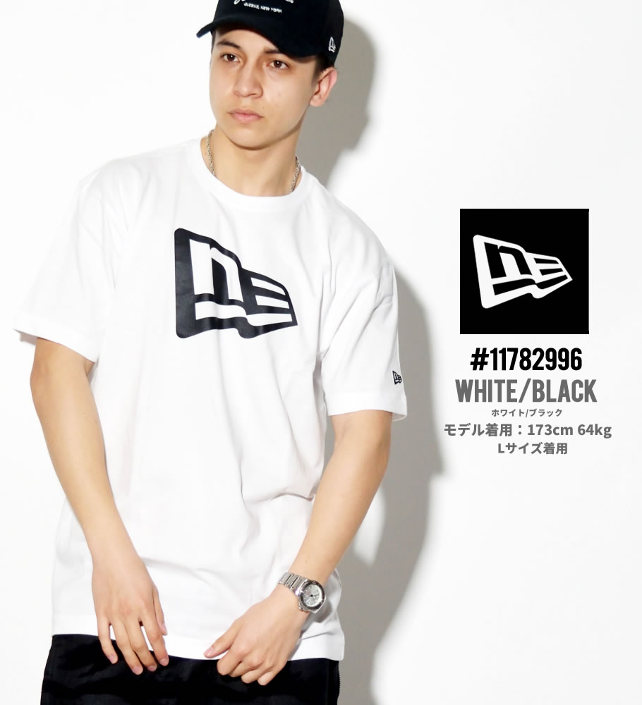 ニューエラ Tシャツ メンズ 半袖 NEWERA Cotton Tee Flag Logo フラッグロゴ