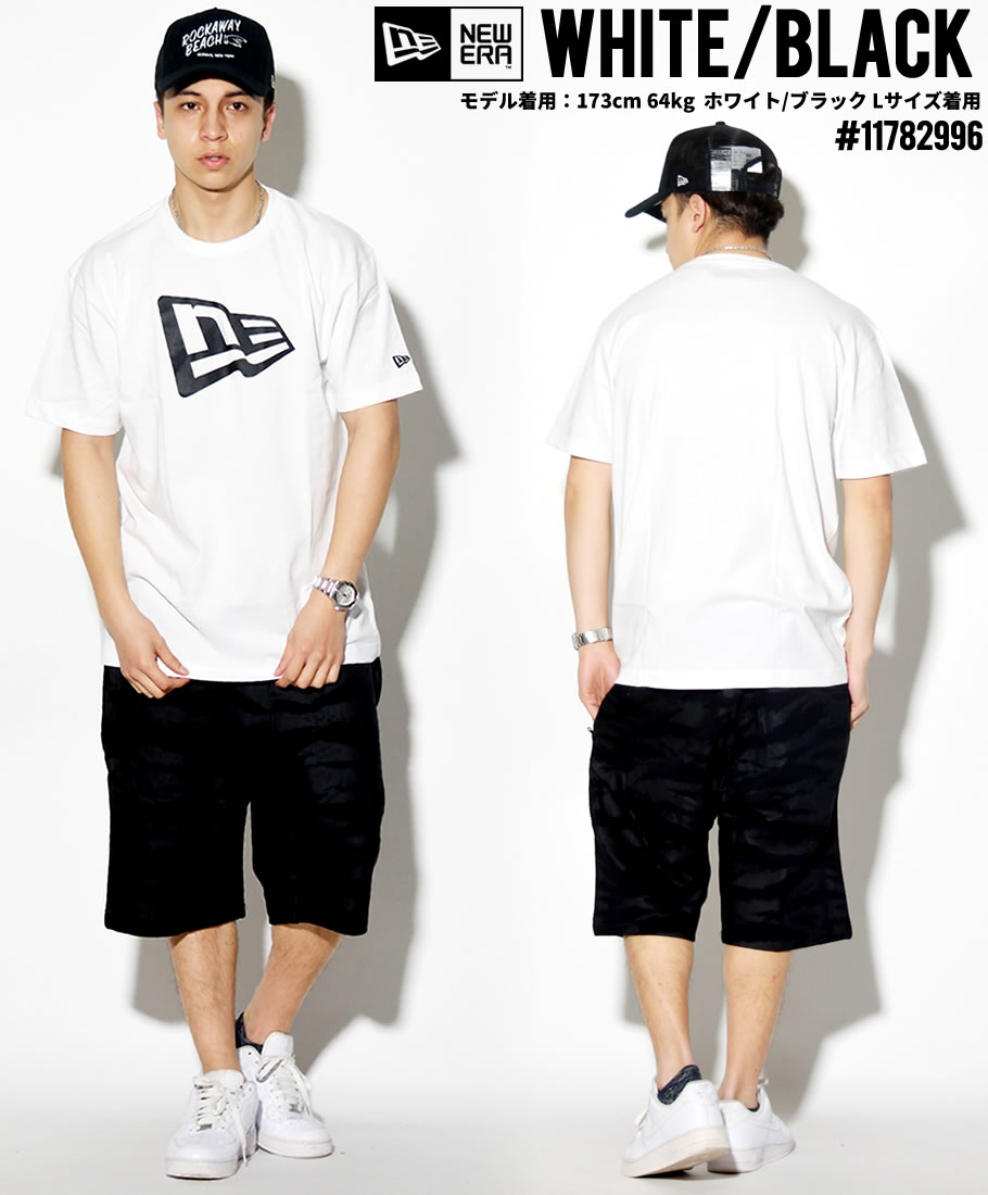 ニューエラ Tシャツ メンズ 半袖 NEWERA Cotton Tee Flag Logo フラッグロゴ