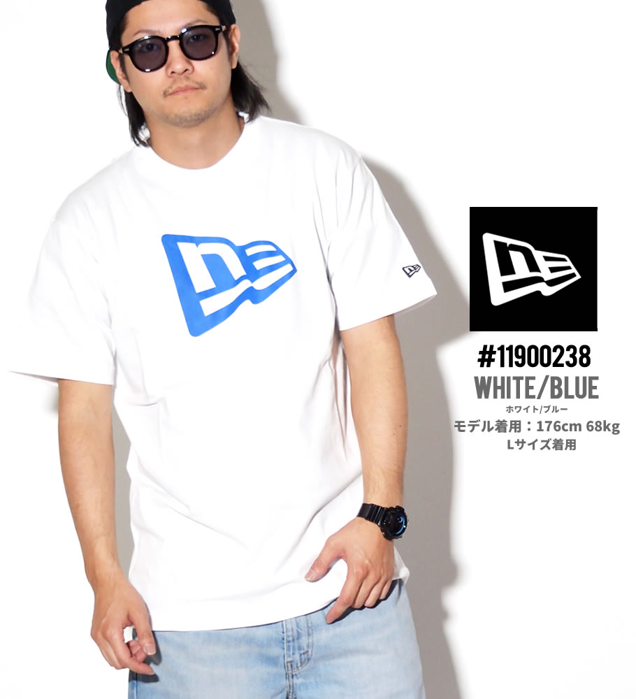 ニューエラ Tシャツ メンズ 半袖 NEWERA Cotton Tee Flag Logo フラッグロゴ