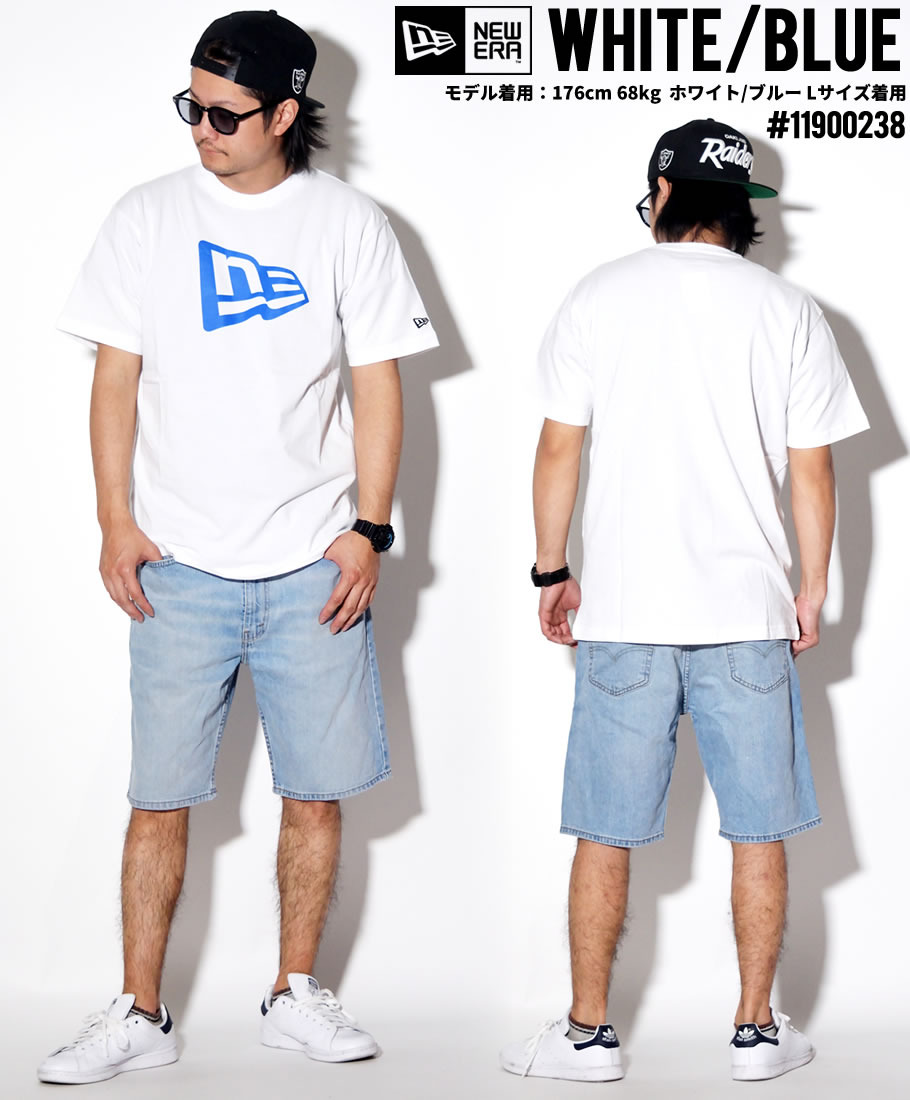 ニューエラ Tシャツ メンズ 半袖 NEWERA Cotton Tee Flag Logo フラッグロゴ