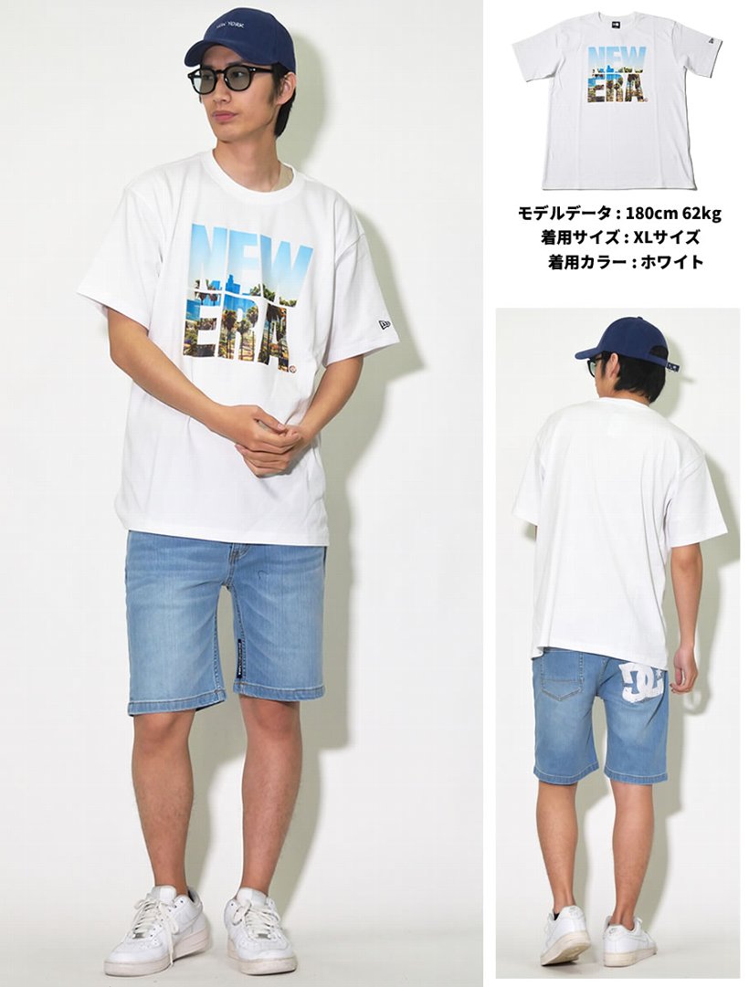 ニューエラ Tシャツ 吸汗速乾 メンズ 半袖 シティランドスケープ ビッグNE