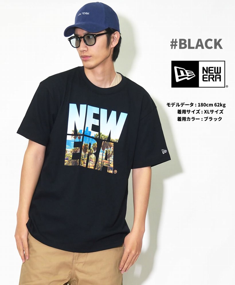 ニューエラ Tシャツ 吸汗速乾 メンズ 半袖 シティランドスケープ ビッグNE