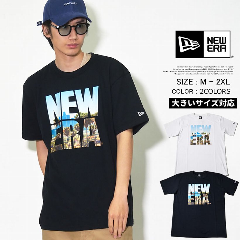 ニューエラ Tシャツ 吸汗速乾 メンズ 半袖 シティランドスケープ ビッグNE