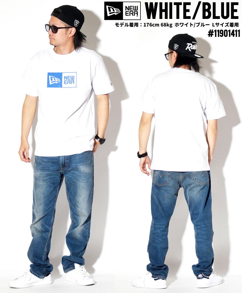 ニューエラ Tシャツ メンズ 半袖 ボックスロゴT プリント NEWERA