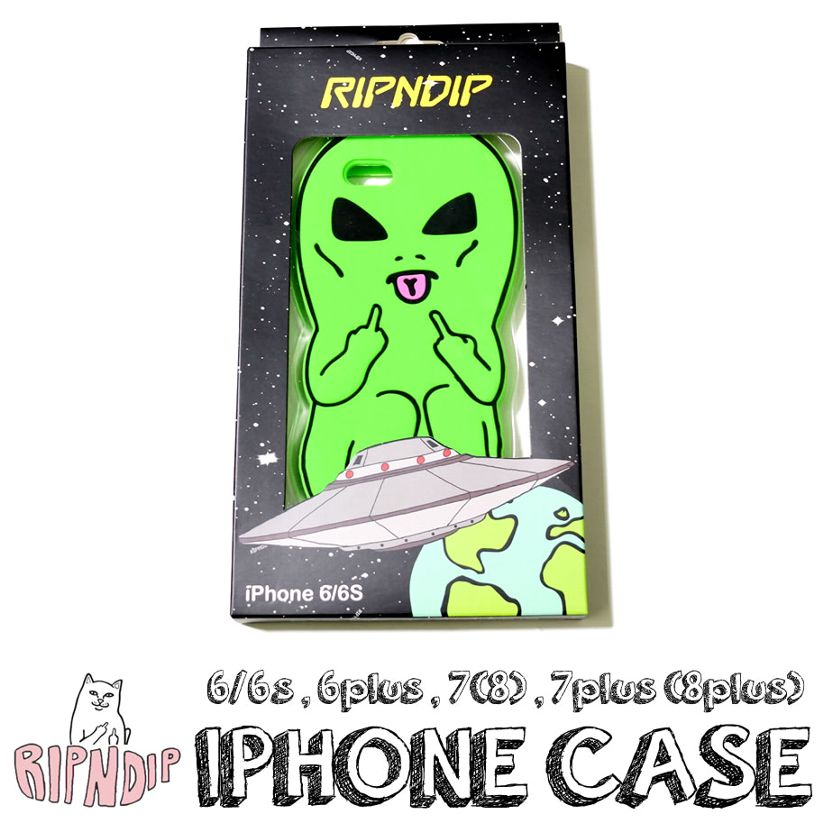 RIPNDIP リップンディップ iPhone 6 7 8 用ケース ブランド エイリアン 宇宙人 スケートボード スケーター ストリート ブランド