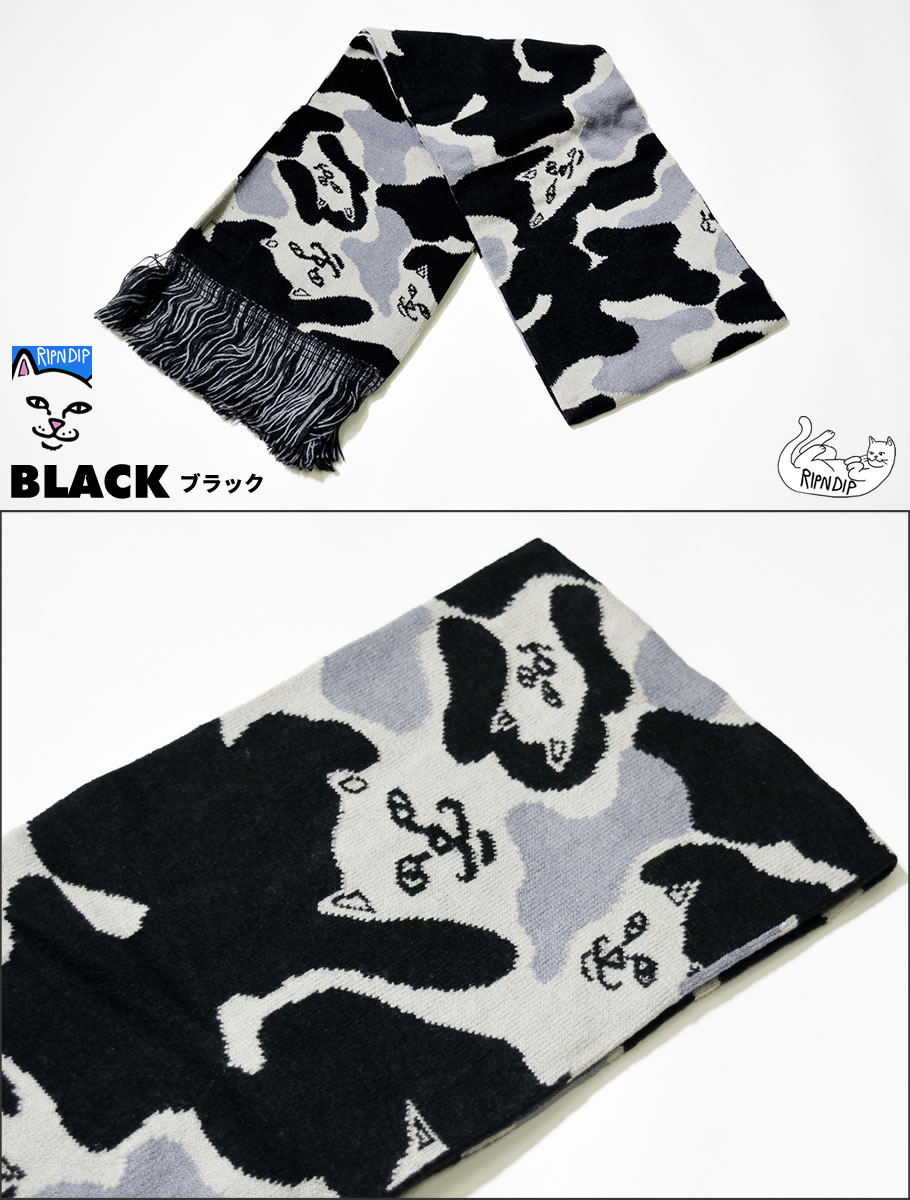 RIPNDIP リップンディップ マフラー Nerm Camo Scarf