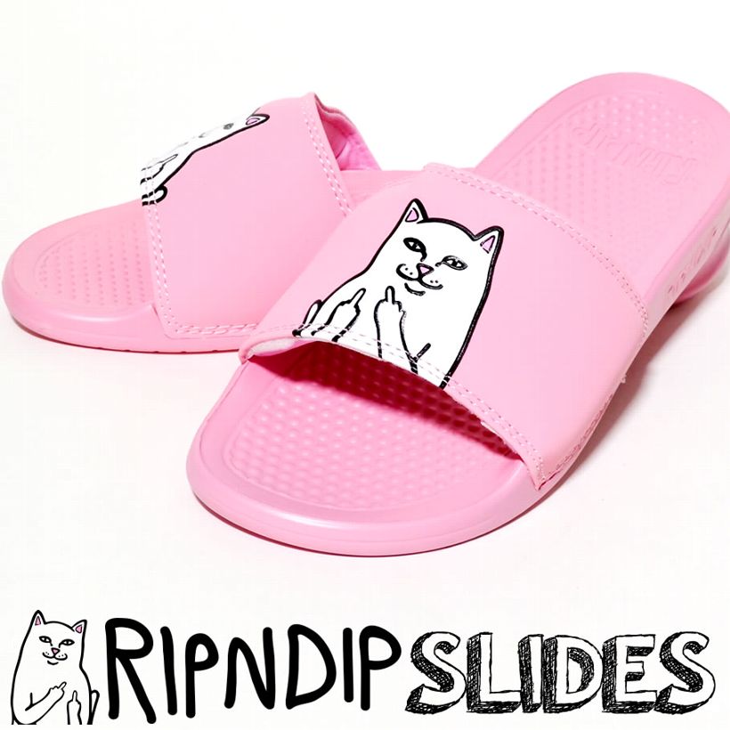 RIPNDIP リップンディップ サンダル ビーチ ビーサン シャワー 猫 キャット スケートボード スケーター ストリート ブランド ピンク